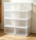 Transparent Stackable Shoe Box with Lid