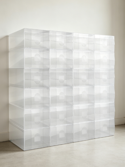 Collapsible Transparent Plastic Shoe Box Set