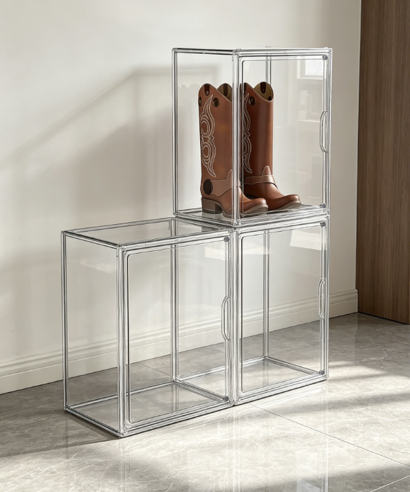 35.png Transparent Plastic Stackable Boot Storage Organizer - Image 1