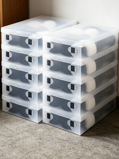 Large Transparent Boot Storage Boxes with Lids