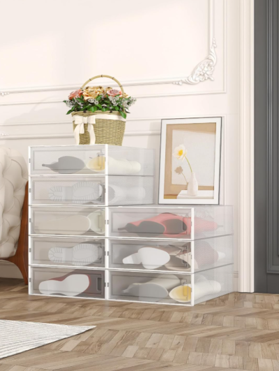 Stackable Transparent Boot & Shoe Organizers