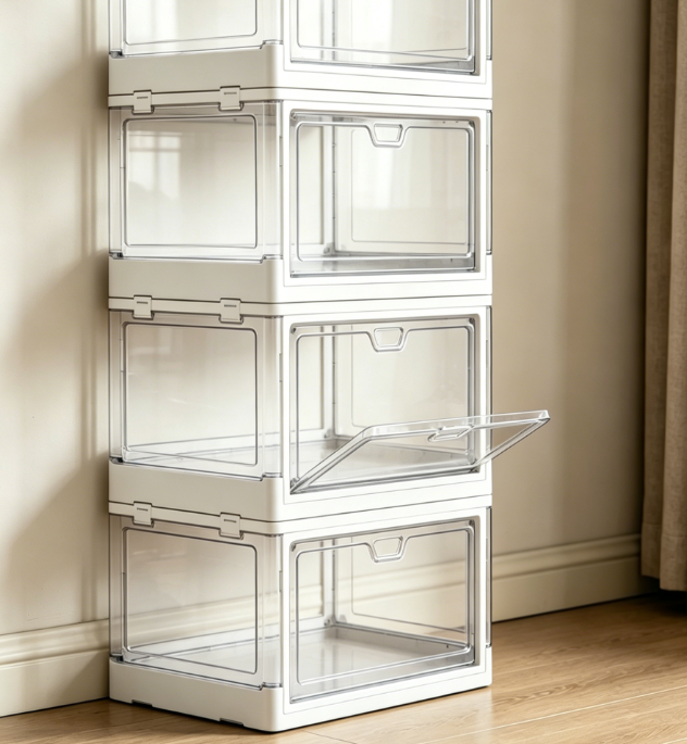 46.png Stackable Foldable Storage Bins with Magnetic Doors - Image 1