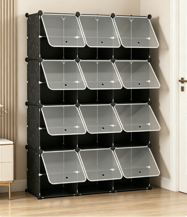 49.png Portable Multi-Tier Shoe Rack Organizer with Hooks - Image 1